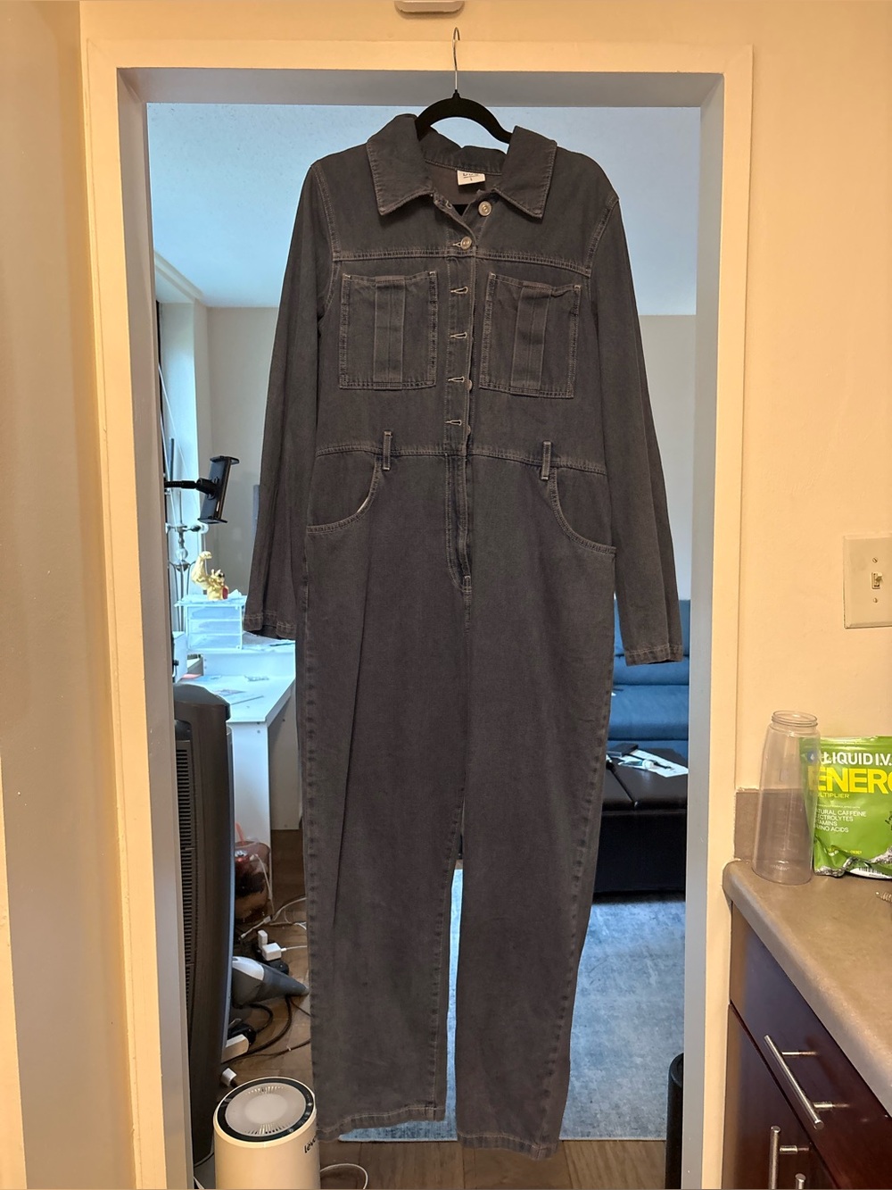 BDG Dark Blue Denim Jumpsuit